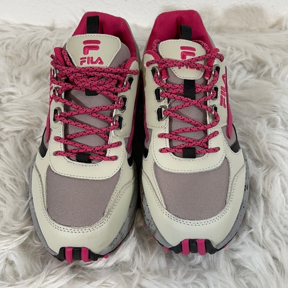 Fila Reminder Trail Leather Mesh Black Pink Tan - Picture 3 of 8